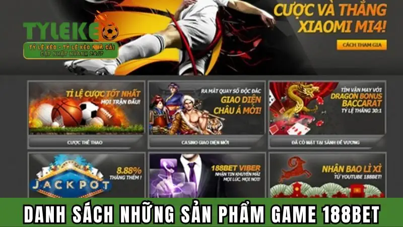 Danh sách những sản phẩm game nhà cái đang có